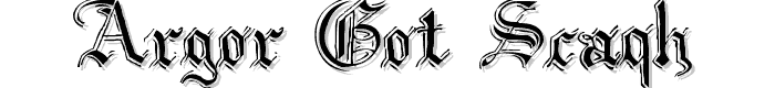 Argor Got Scaqh font